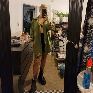 Olive Green Men's Button Down